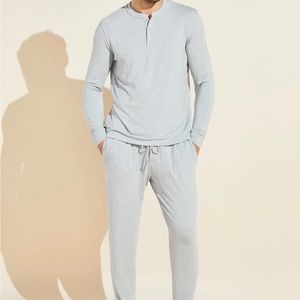 NWT Eberjey Men’s Henry Long Sleeve Henley Shirt - Size Small